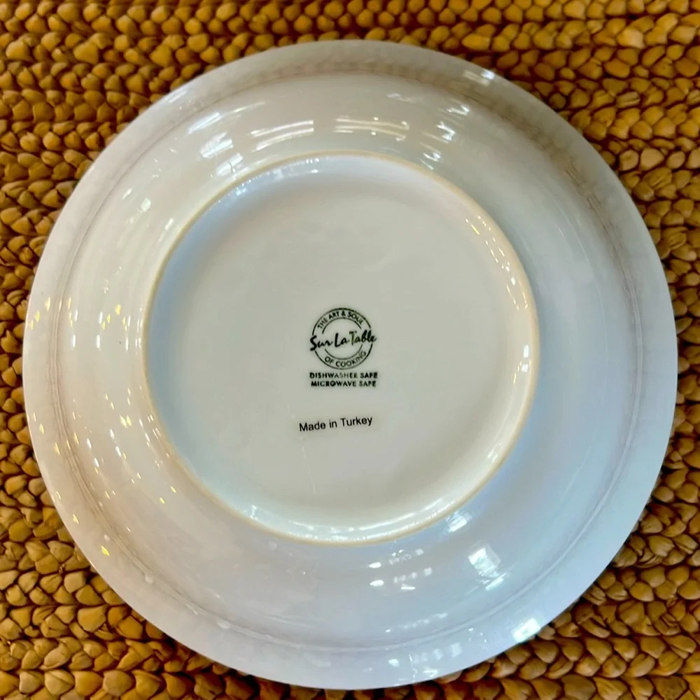 Sur La Table White Serving Bowl 9” x 3” Microwave/Dishwasher Safe